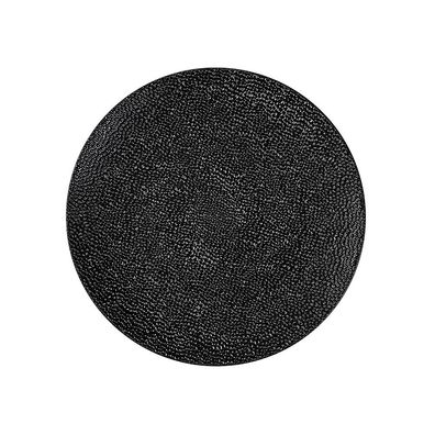 Dekoteller Kunststoff gehämmerte Optik 33cm Schwarz