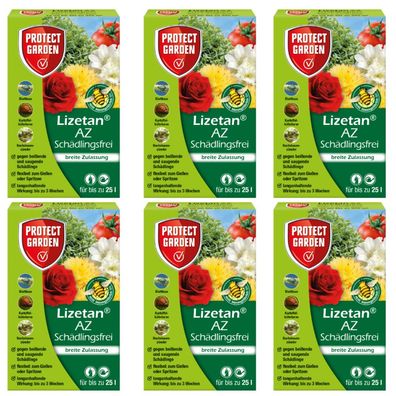 6 x Protect GARDEN® Lizetan® AZ Schädlingsfrei, 75 ml