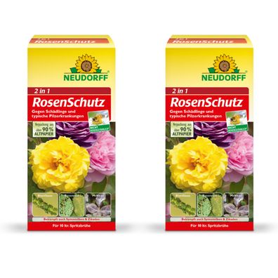2 x Neudorff 2in1 RosenSchutz, 100 ml + 8 ml