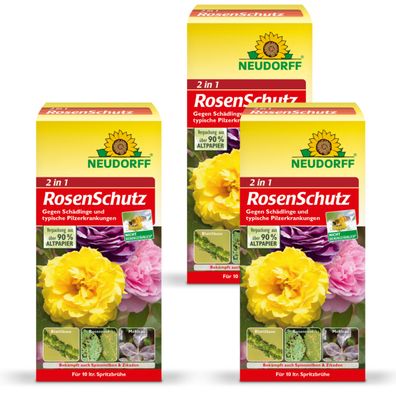 3 x Neudorff 2in1 RosenSchutz, 100 ml + 8 ml