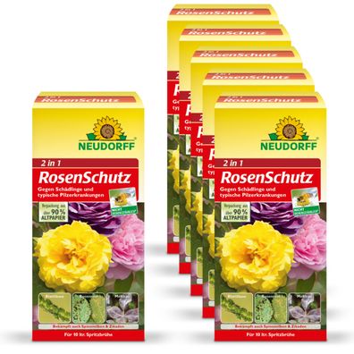 6 x Neudorff 2in1 RosenSchutz, 100 ml + 8 ml
