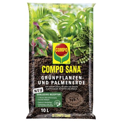 COMPO SANA® Grünpflanzen- und Palmenerde, 10 Liter