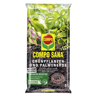 COMPO SANA® Grünpflanzen- und Palmenerde, 5 Liter