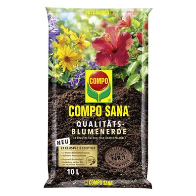 COMPO SANA® Qualitäts-Blumenerde, 10 Liter