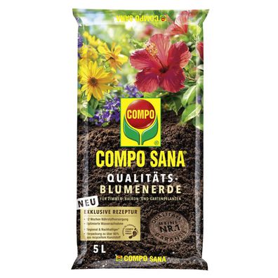 COMPO SANA® Qualitäts-Blumenerde, 5 Liter