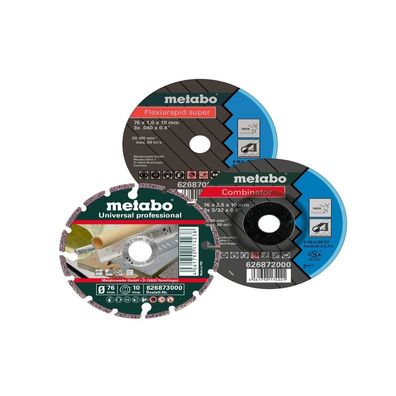Metabo Set Ø 76 mm 3 x Trennscheibe Winkelschleifer CC 12 CC 18 Bosch GWS 12 V