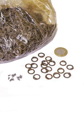 1kg Paket lose Kettenringe zum vernieten, ID 8mm, unbehandelt