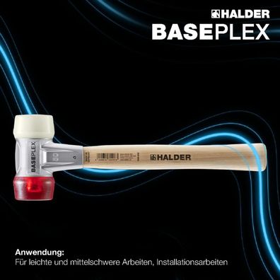 Halder Baseplex Schonhammer Hammer 40 D. 325 mm 510 g Holzstiel 3968.040