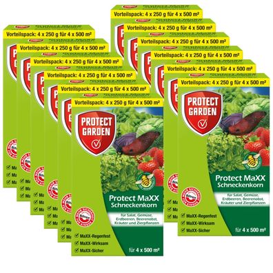12 x Protect GARDEN® Protect MaXX Schneckenkorn Wirkstoff Metaldehyd, 1 kg