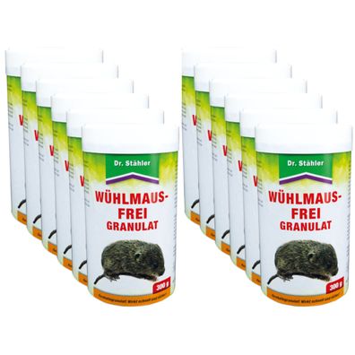12 x DR. Stähler Wühlmausfrei Granulat, 300 g