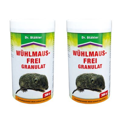 2 x DR. Stähler Wühlmausfrei Granulat, 300 g