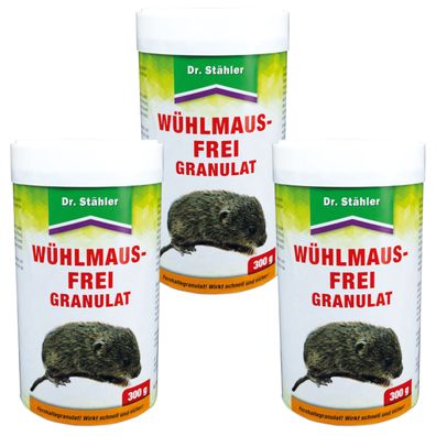3 x DR. Stähler Wühlmausfrei Granulat, 300 g