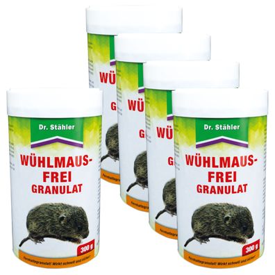 5 x DR. Stähler Wühlmausfrei Granulat, 300 g