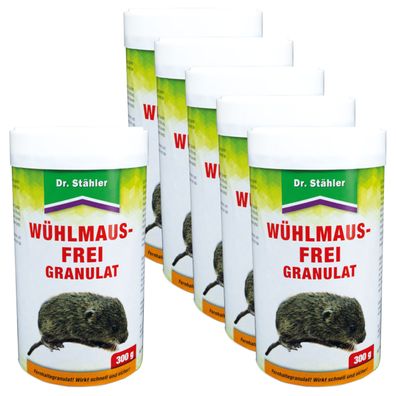 6 x DR. Stähler Wühlmausfrei Granulat, 300 g