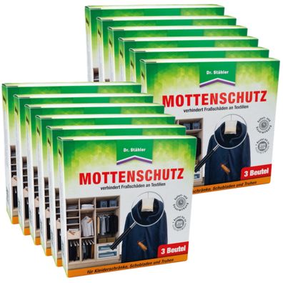 12 x DR. Stähler Mottenschutz, 3 Beutel
