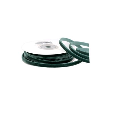 Samtband 6mm x 10m Rolle Dunkelgrün
