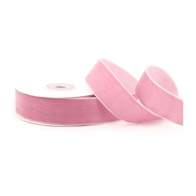 Samtband 25mm x 5m Rolle Altrosa