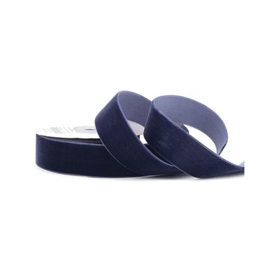Samtband 25mm x 5m Rolle Dunkelblau