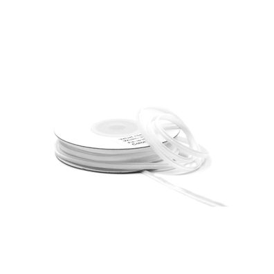 Samtband 3mm x 10m Rolle Weiß
