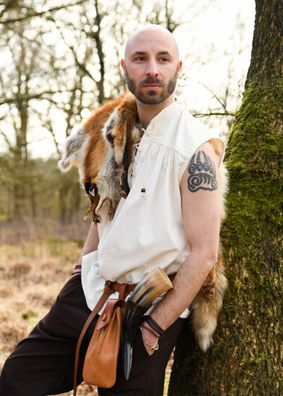 Mittelalter-Hemd Konstantin, ärmellos, natur