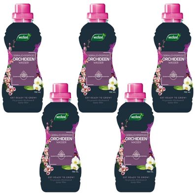 5 x WESTLAND® Orchideen Wasser, 750 ml