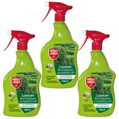 3 x Protect GARDEN® Lizetan® Buchsbaumzünslerfrei AF, 1000 ml