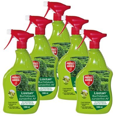 5 x Protect GARDEN® Lizetan® Buchsbaumzünslerfrei AF, 1000 ml