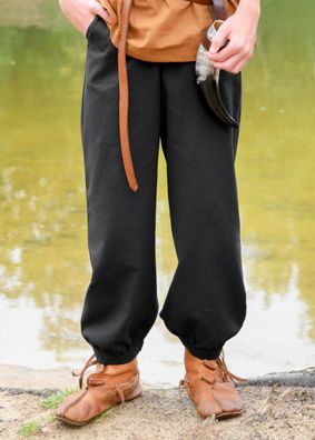 Weite Mittelalterliche Kinderhose Thore, schwarz