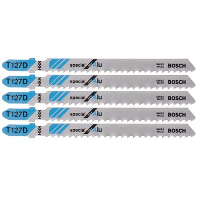 Bosch 5 Stichsägeblätter T 127 D Special for Alu HSS gefräst 2608631017