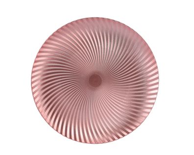Dekoteller 33cm Kunststoff Spiralmuster Rosa