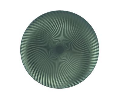 Dekoteller 33cm Kunststoff Spiralmuster Piniengrün