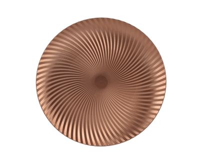 Dekoteller 33cm Kunststoff Spiralmuster Brandy