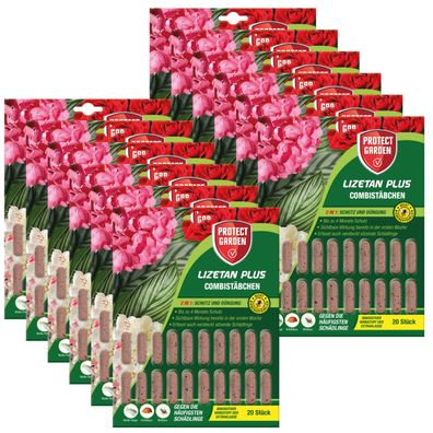 12 x Protect GARDEN® Lizetan® Plus Combistäbchen, 20 Stück