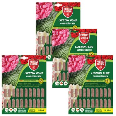 4 x Protect GARDEN® Lizetan® Plus Combistäbchen, 20 Stück
