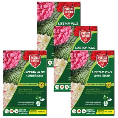 4 x Protect GARDEN® Lizetan® Plus Combistäbchen, 40 Stück