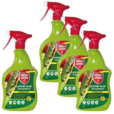 4 x Protect GARDEN® Lizetan® Plus Blattlausfrei AF, 1000 ml