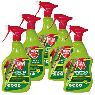 5 x Protect GARDEN® Lizetan® Plus Blattlausfrei AF, 1000 ml