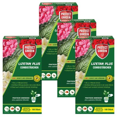 4 x Protect GARDEN® Lizetan® Plus Combistäbchen, 100 Stück