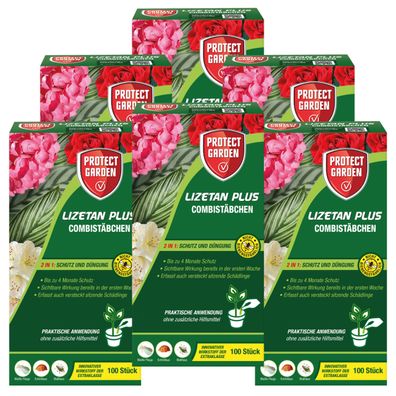 6 x Protect GARDEN® Lizetan® Plus Combistäbchen, 100 Stück
