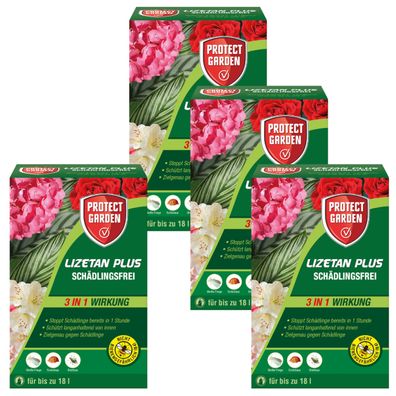 4 x Protect GARDEN® Lizetan® Plus Schädlingsfrei, 50 ml