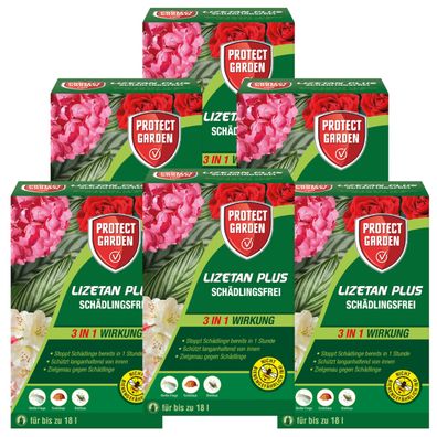 6 x Protect GARDEN® Lizetan® Plus Schädlingsfrei, 50 ml