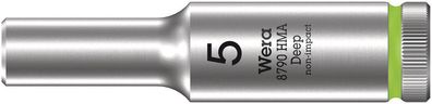 Wera 8790 HMA Deep Steckschlüsseleinsatz mit 1/4"-Antrieb, 5 x 50 mm