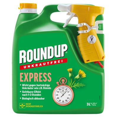 ROUNDUP® Unkrautfrei Express AF Sprühflasche, 3 Liter