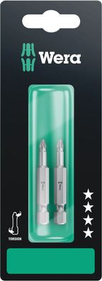 Wera 855/4 TZ SB Bits, PZ 1 x 50 mm, 2-teilig 05134384001