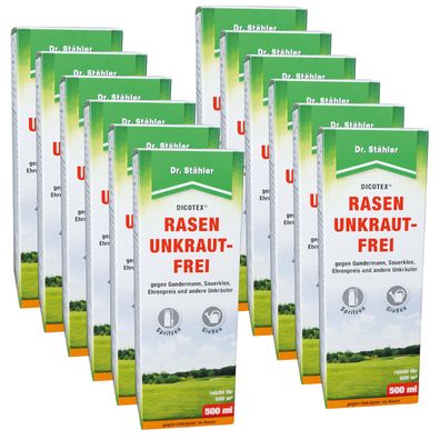 12 x DR. Stähler Dicotex® Rasenunkrautfrei, 500 ml