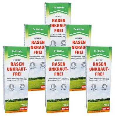 6 x DR. Stähler Dicotex® Rasenunkrautfrei, 500 ml