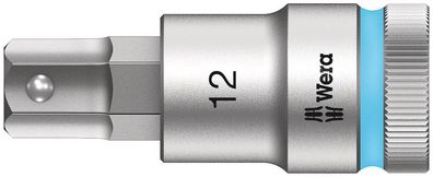 Wera 8740 C HF Zyklop Bitnuss mit 1/2"-Antrieb mit Haltefunktion, 12 x 60 mm