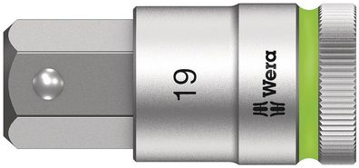 Wera 8740 C HF Zyklop Bitnuss mit 1/2"-Antrieb mit Haltefunktion, 19 x 60 mm
