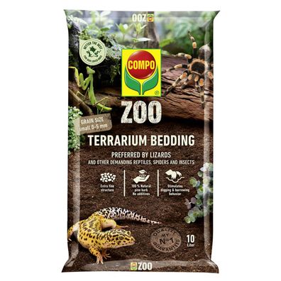 COMPO ZOO Terrarien-Substrat für kleine und große Tiere, 10 Liter