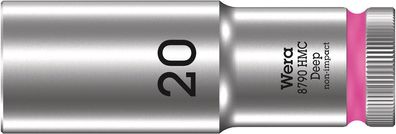 Wera 8790 HMC Deep Steckschlüsseleinsatz mit 1/2"-Antrieb, 20 x 83 mm